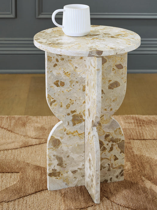 Treygan Beige Accent Table