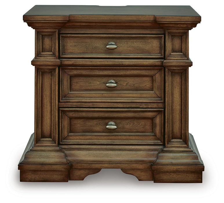 Channley Brown Three Drawer Night Stand