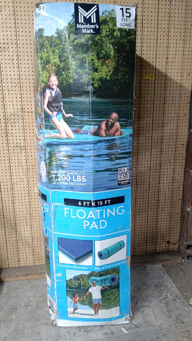 Member’s Mark Foam Floating Pad, 6' x 15' pink - open_box