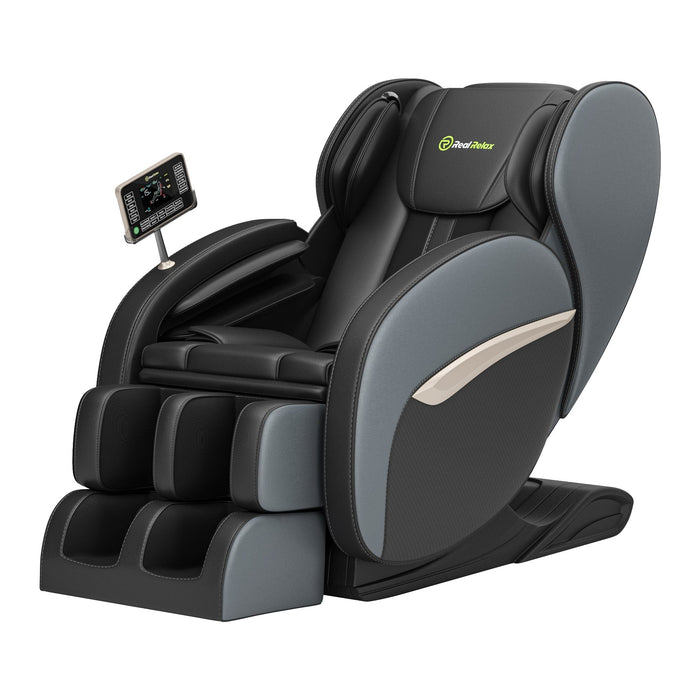 Real Relax Full Body Zero Gravity Shiatsu Recliner Electric Massage Chair, Black - use_like_new
