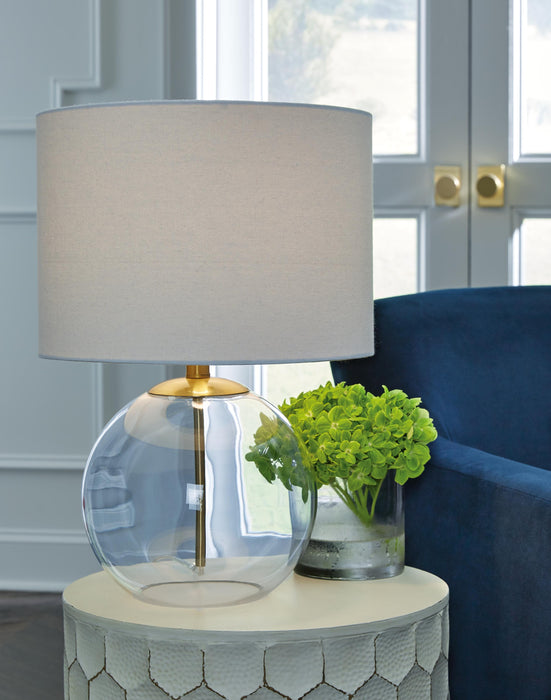 Samder Clear/Brass Finish Glass Table Lamp (1/CN)