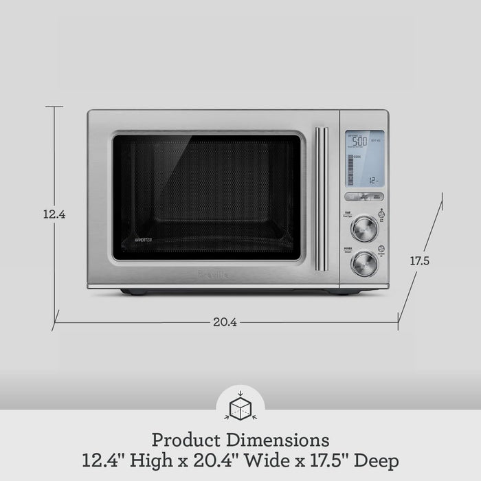 Breville - the Smooth Wave 1.2 Cu. Ft. Microwave - Stainless Steel - open_box