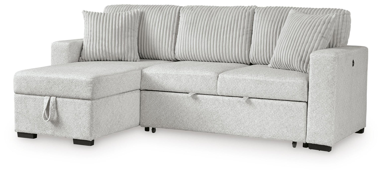 Poppleton Alloy 2-Piece Sectional with Pop Up Sleeper and Chaise
