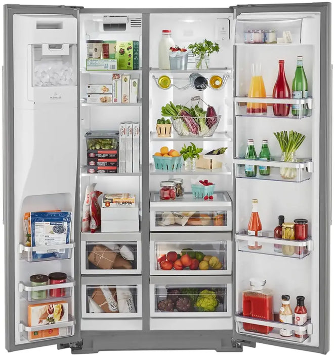 KitchenAid - 22.6 Cu. Ft. Side-by-Side Counter-Depth Refrigerator - Ice Maker Does not Work, Retail Price is $3400