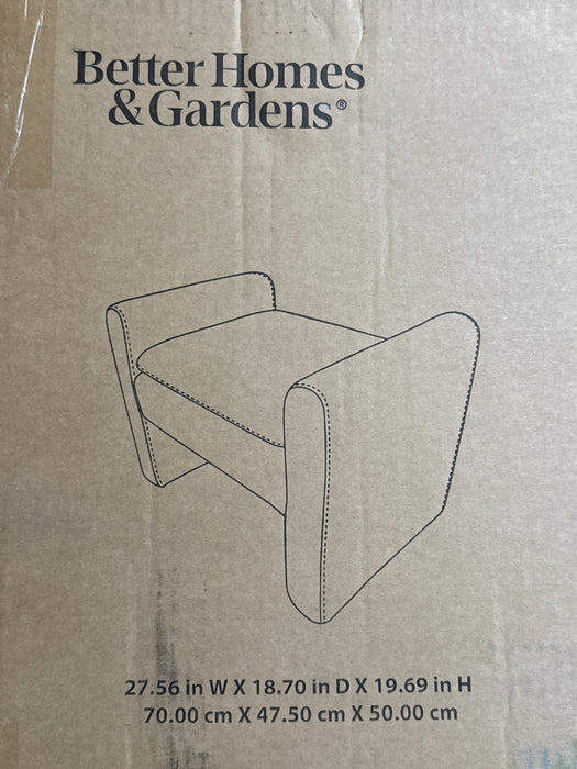 Better Homes & Gardens Emerson Ottoman, Cream - new