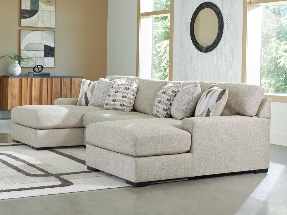 Laurelgrove Pebble Laurelgrove 3-Piece Double Chaise Sectional