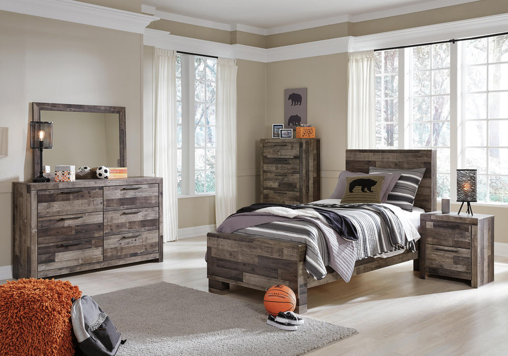 Derekson Multi Gray Derekson Twin Panel Bed