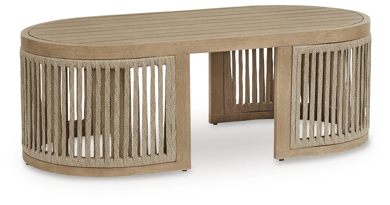 Vision Lane Beige Rectangular Cocktail Table