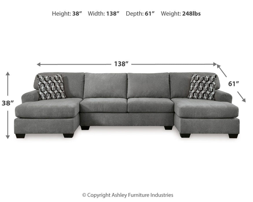 Birkdale Court Gray Birkdale Court 3-Piece Sectional