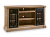 Wittenmyer Natural/Black XL TV Stand w/Fireplace Option
