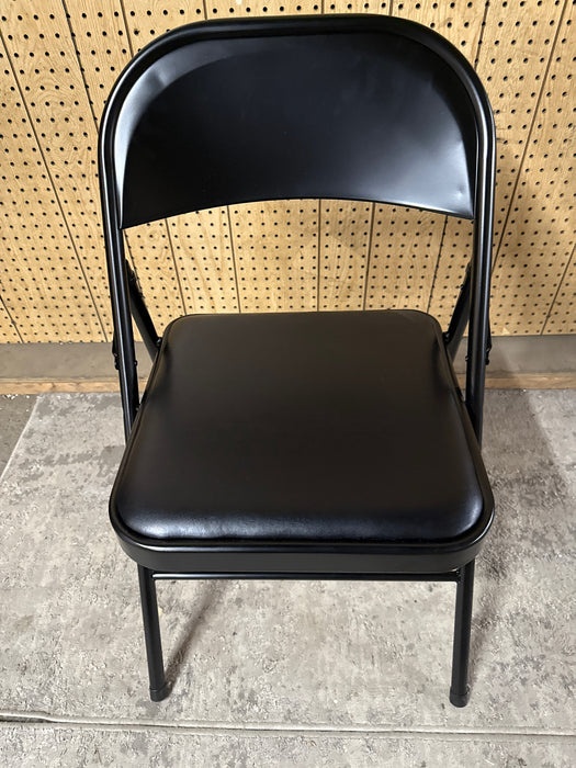 Global Industrial Steel Frame Folding Chair, Padded Vinyl Seat and Back - new