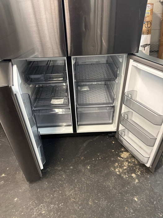 Samsung - 29 cu. ft. 4-Door Flex French Door Smart Refrigerator with Dual Ice Maker - Black Stainless Steel - new