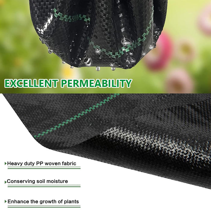 LITA 3x100 ft Heavy Duty Weed Barrier Landscape Fabric for Outdoor Gardens Non Woven Weed Blocker Fabric - new