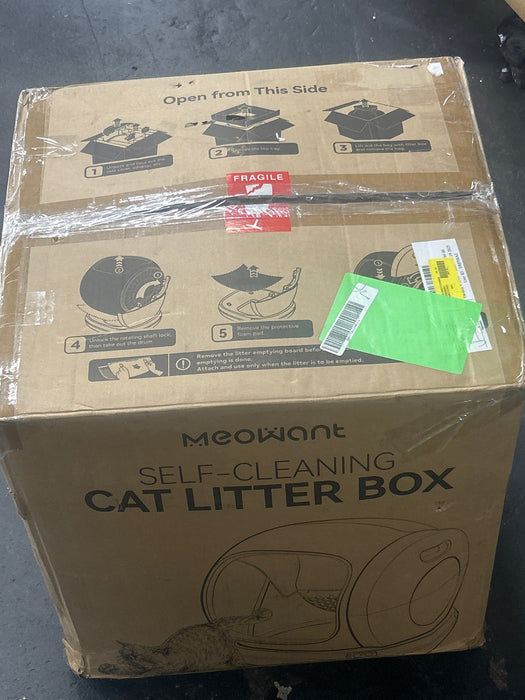 Osoeri 75L Smart Automatic Self-Cleaning Cat Litter Box, APP Control/Integrated Safety Protection,White - new