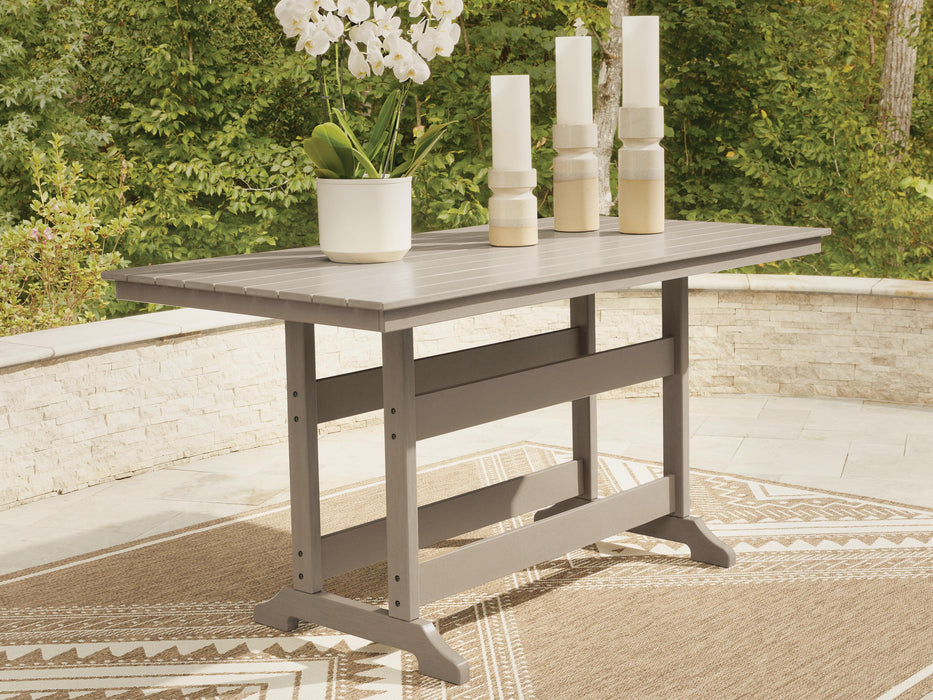 Sandy Dune Medium Brown RECT COUNTER TABLE W/UMB OPT