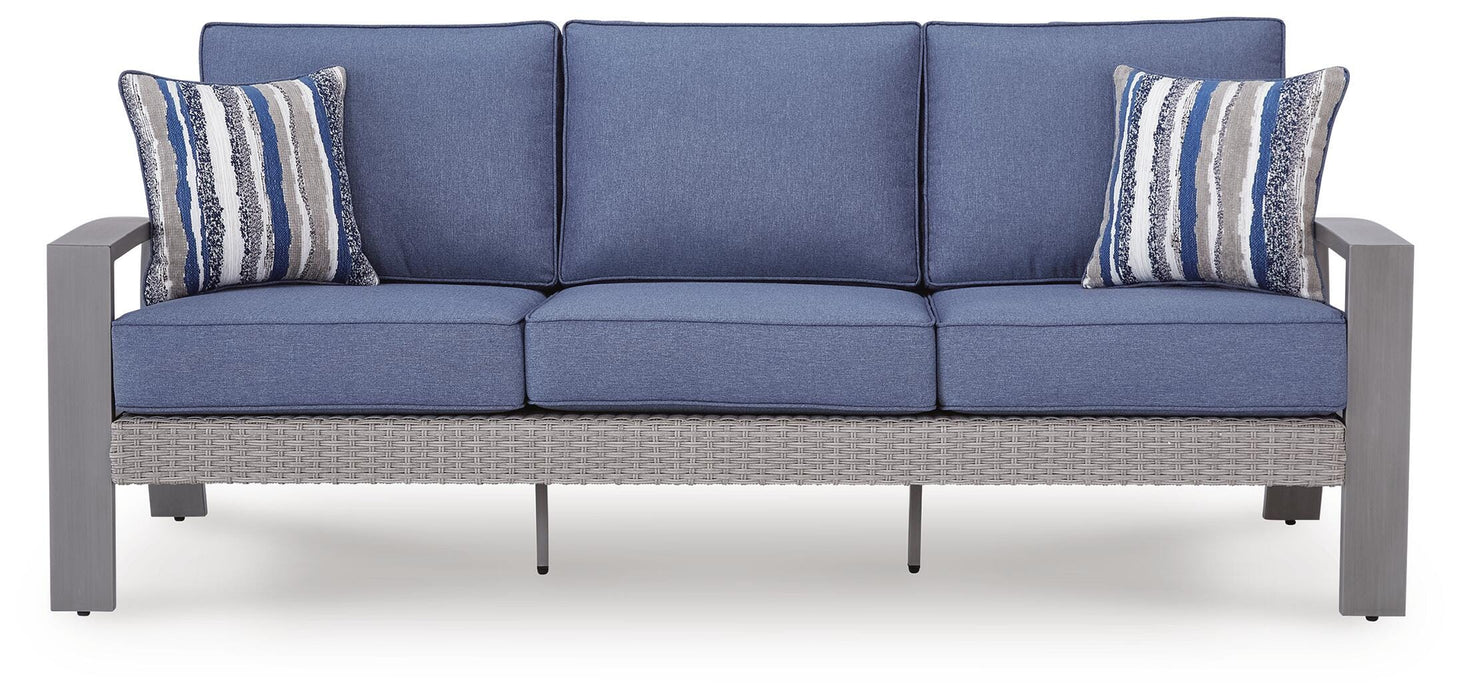 Dillon Beach Blue/Gray Sofa with Cushion