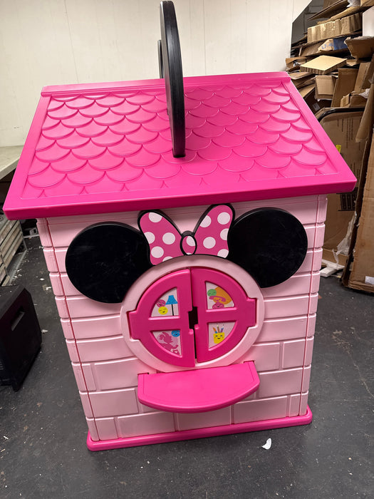 Disney Minnie Mouse Plastic Indoor,Outdoor Playhouse with Easy Assembly - use_like_new