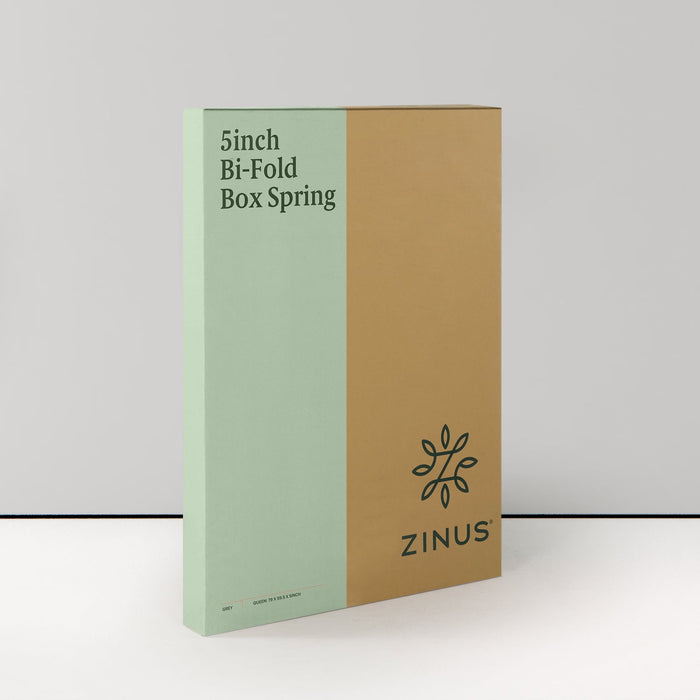 Zinus No Assembly 5" White Metal Box Spring, Twin - new