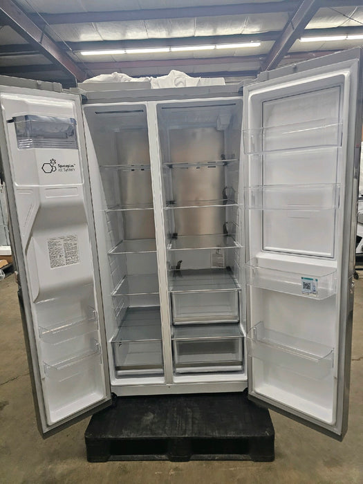 LG - 27.12 Cu. Ft. Door-in-Door Side-by-Side Refrigerator with SpacePlus Ice System - PrintProof Stainless Steel - open_box