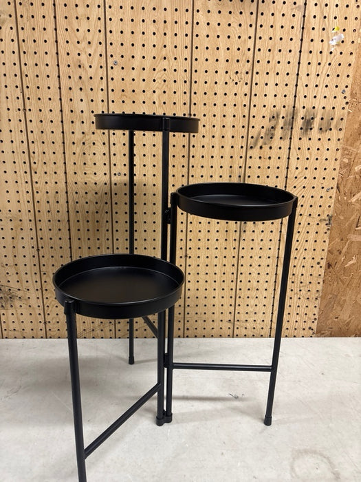 Mainstays Black Metal 3 Tier Plant Stand - open_box