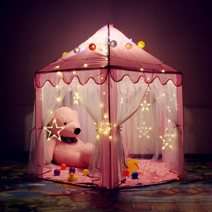 TOBBI Princess Castle Play Tent for Girls - Large 55'' x 53'' Playhouse for Indoor and Outdoor Play - new