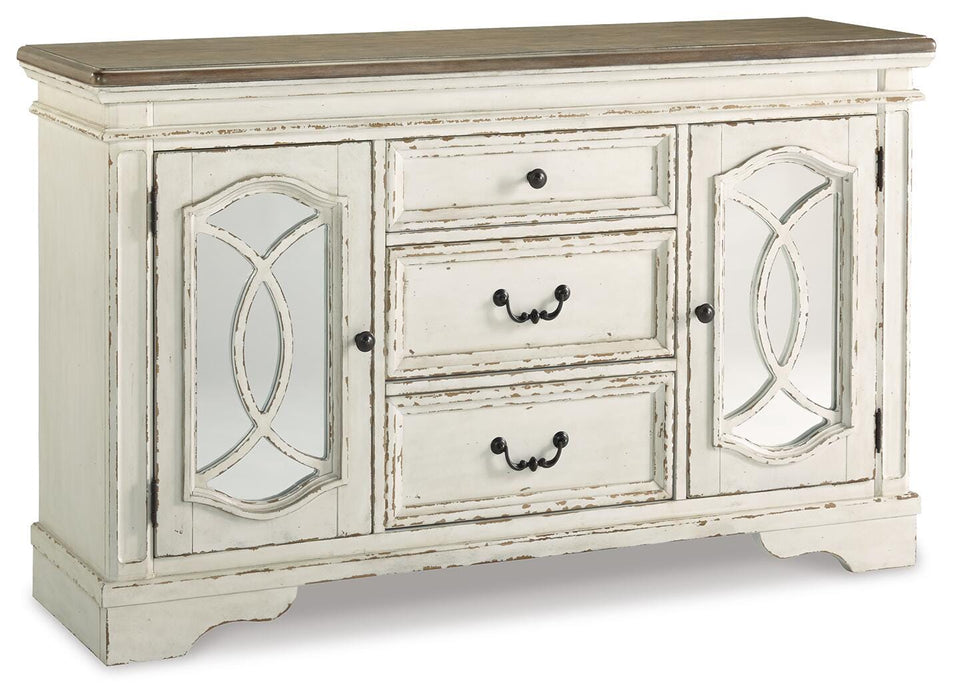 Realyn Chipped White Dining Collection