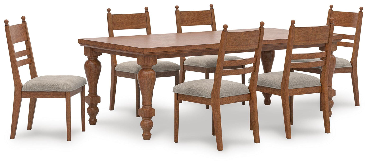 Chadworth Brown Chadworth Dining Table and 6 Chairs