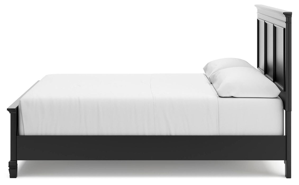 Lanolee Black Lanolee California King Panel Bed