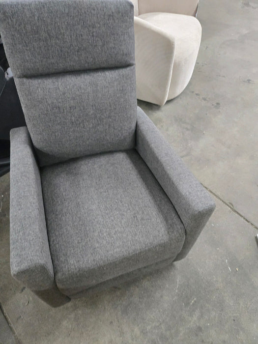 Merax Gray Modern Upholstered Manual Swivel Recliner Chair w/Headsupport Adjustable Nursery Glider Rocker for Living Room, Bedroom, Set of 1 - new