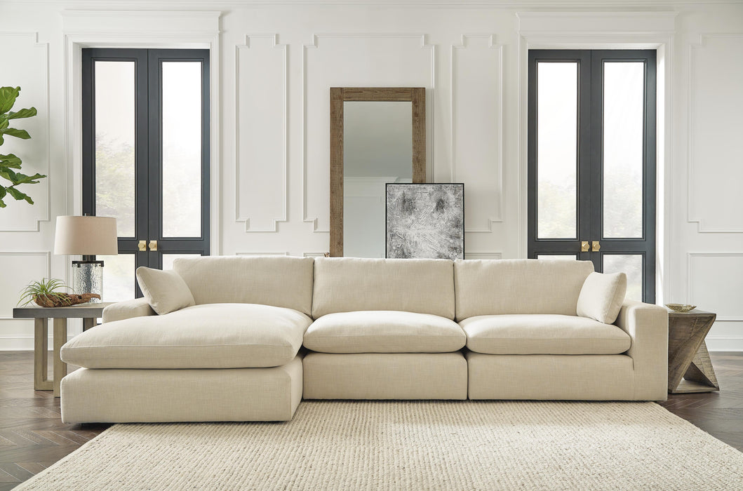 Elyza Linen Elyza 3-Piece Sectional with Chaise