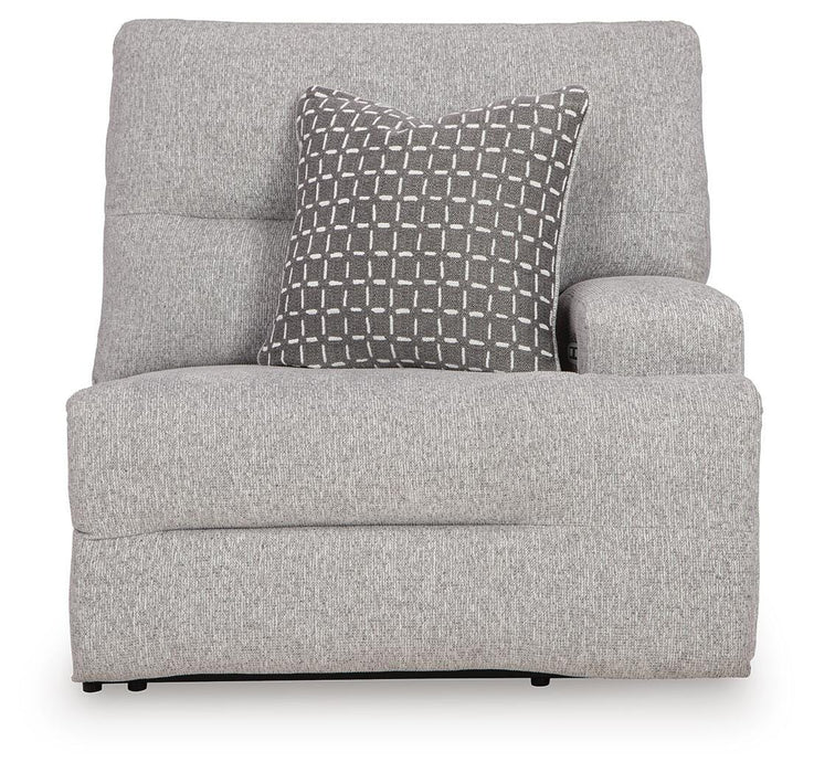 Acklen Place Pewter Acklen Place 7-Piece Power Sectional Reclining Sofa with Storage Console