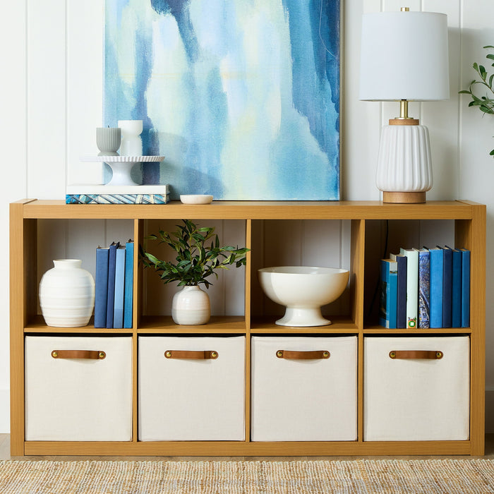 Better Homes & Gardens 8 Cube Storage Organizer, Light Honey - new