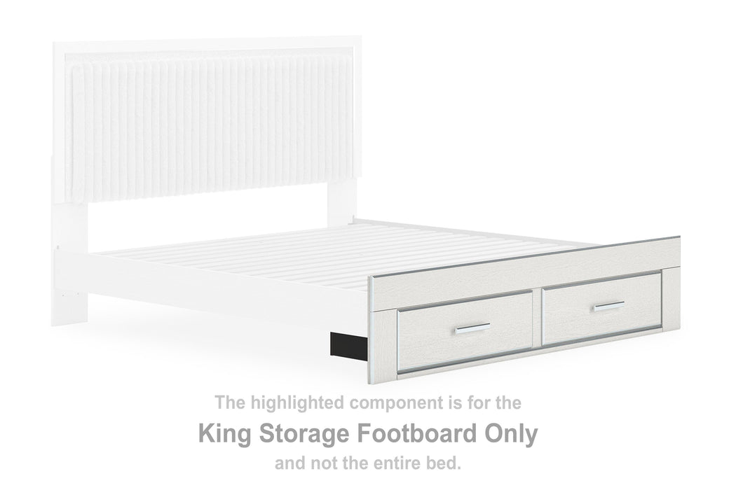 Birmonton White King Storage Footboard
