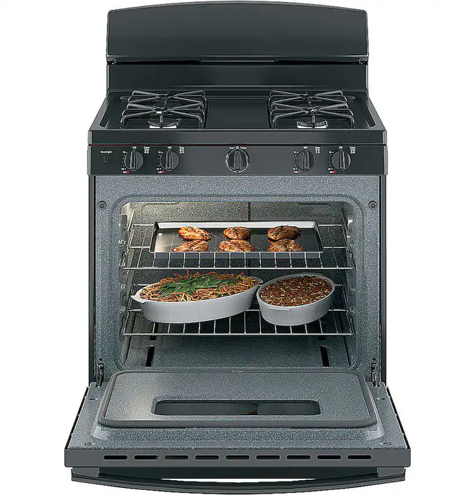 GE - 4.8 Cu. Ft. Freestanding Gas Range - Black - new