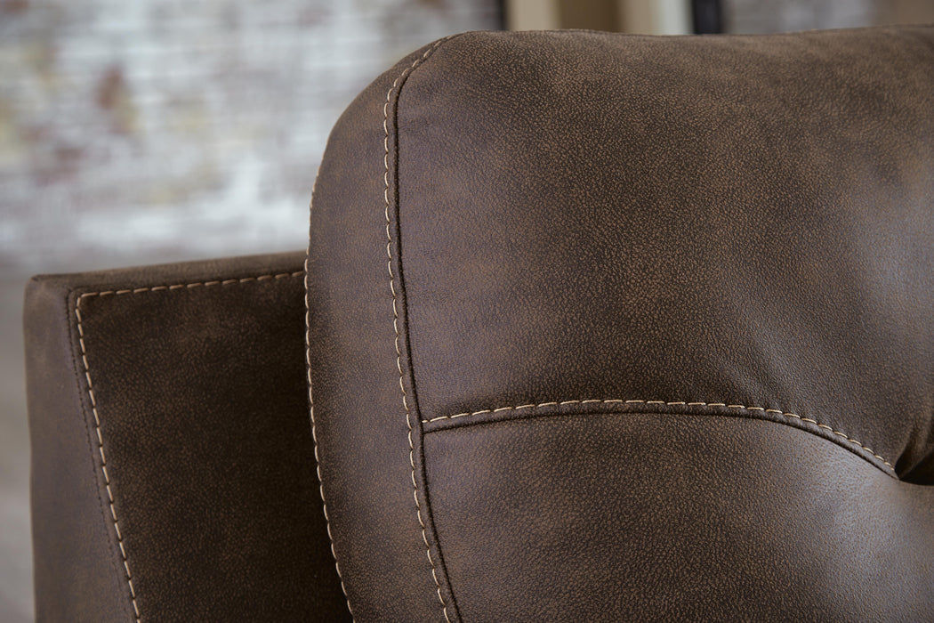 Maderla Walnut Maderla 2-Piece Sectional with Chaise
