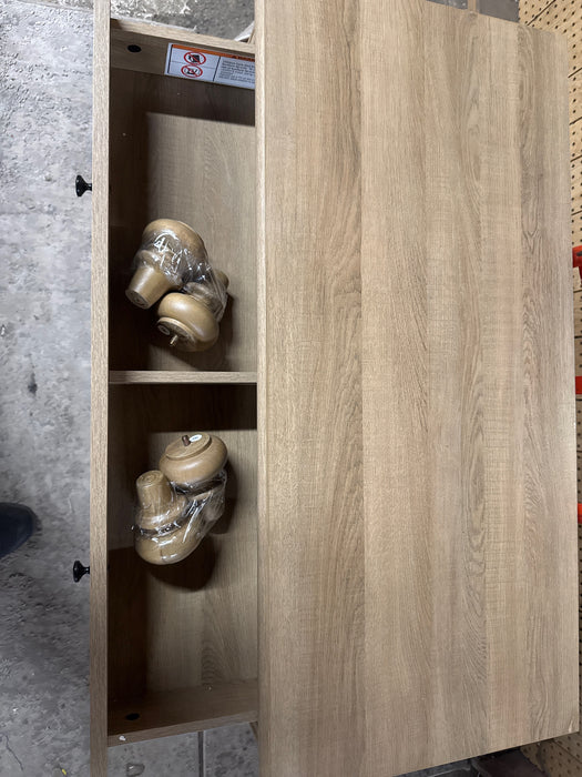 Oak Bedroom Dresser with 3 Drawers, Mid Century Modern Wooden Closet Storage Organizer, Small Dressers Suitable for Living Room, Nursery, and Hallway - new