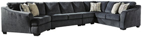 Eltmann Slate Eltmann 4-Piece Sectional with Cuddler