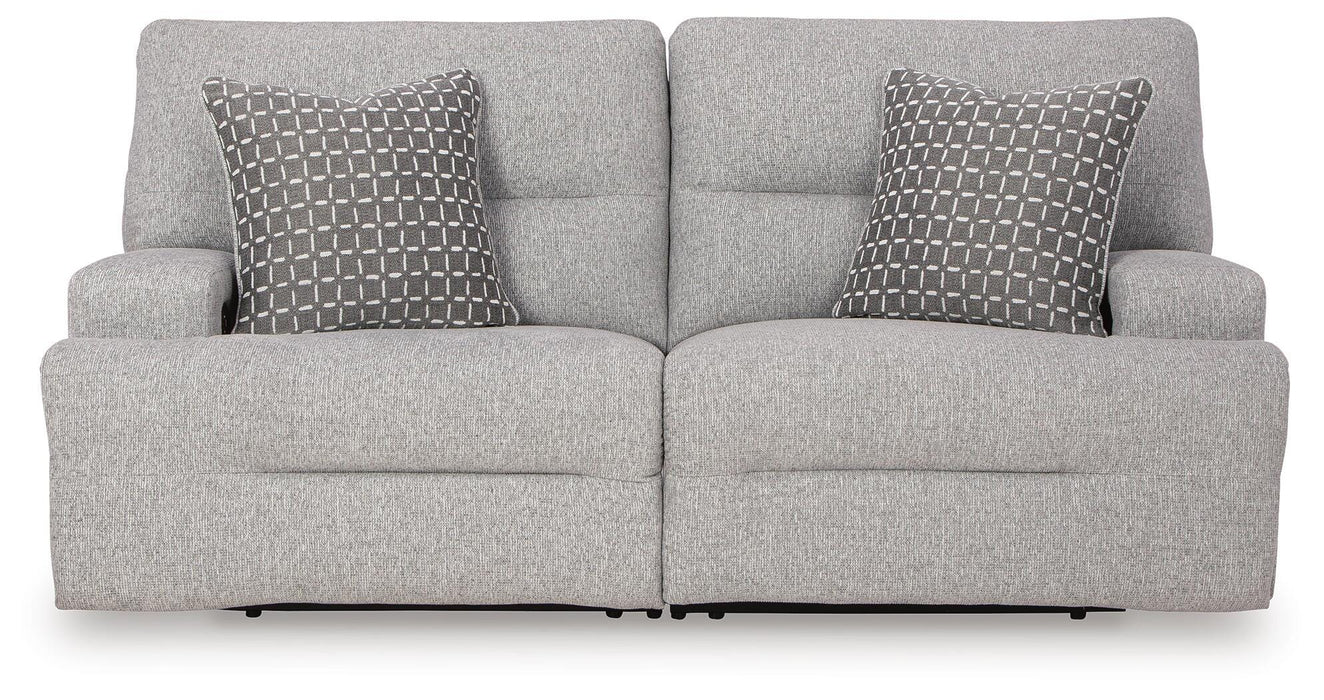 Acklen Place Pewter Acklen Place 2-Piece Power Reclining Sectional Loveseat