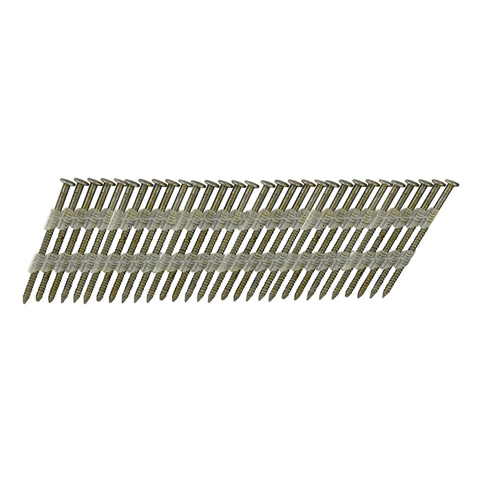 Hyper Tough 21-Degree 0.120 in. x 3 in. Plastic Collated Framing Nails, Bright Finish Smooth Shank, 1000 Count, Hardware Nails - new