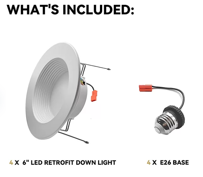 Cedar Hill Adjustable LED Retrofit Downlight, Fits 5" or 6" Housing, 2-Pack - open_box