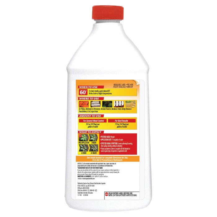 Spectracide Weed & Grass Killer Concentrate, Use on Patios, Walkways and Driveways, 40 oz. - new