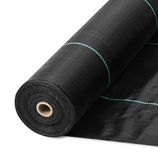 KFFKFF 4FTx300FT Superior Strength Weed Barrier Landscape Material, 3.2OZ Woven Geotextile Fabric Beneath Gravel, Excellent Permeability for Weed Restriction Mat, Driveway Material - new
