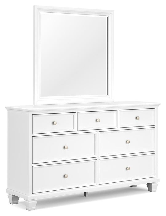 Fortman White Fortman Dresser and Mirror