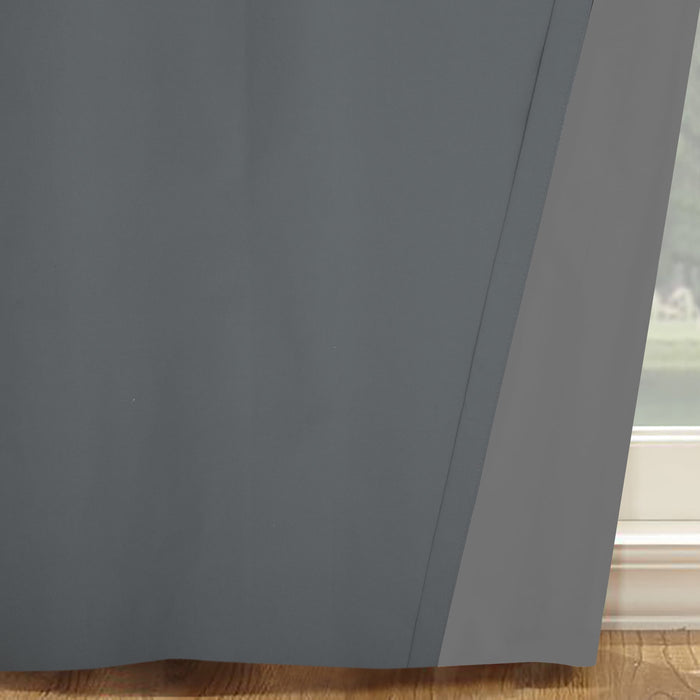 Mainstays Blackout Curtain Panels, Set of 2, Gray, 30" W x 63" L - new