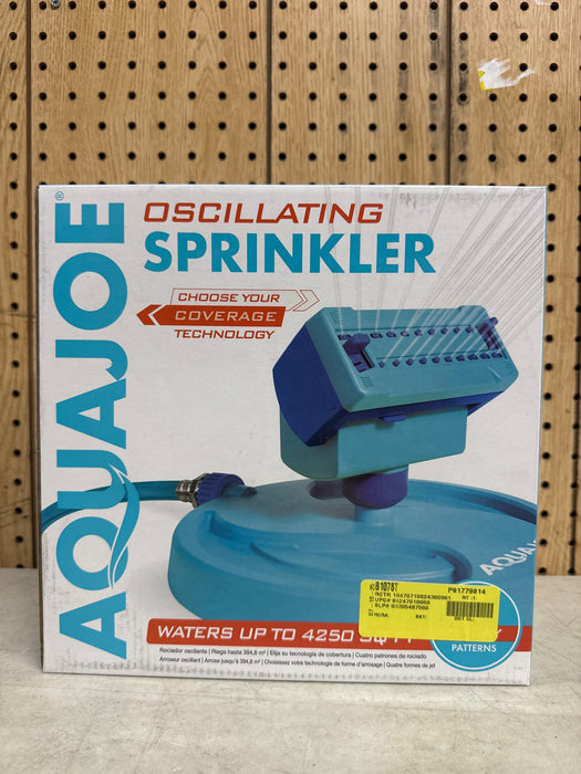 Aqua Joe AJ-OSPR20 Mini Oscillating Sprinkler on Sled Base, Up to 4,250 Square-Foot Coverage - open_box