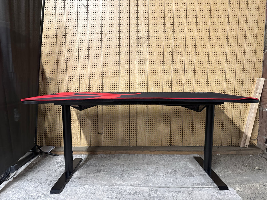 Arozzi - Arena Ultrawide Curved Gaming Desk - Pure Black - open_box