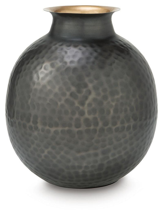 Woody Pewter/Gold Finish Vase