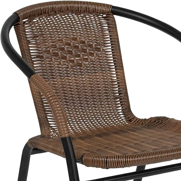 Alamont Home - Lila Patio Chair (set of 2) - Medium Brown - open_box