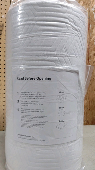 Lucid Lavender and Gel Covered Memory Foam Mattress Topper, 3 inch, Twin - open_box