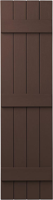 VIN4C1559 SL 4 Board Closed Board & Batten Shutter, Terra Brown - new